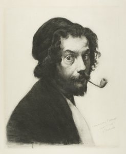 Férfi egy csővel alkotó: Marcellin Gilbert Desboutin