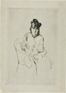 Berthe Morisot portréja alkotó: Marcellin Gilbert Desboutin