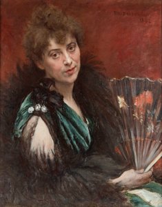 Nő legyezővel, 1892.