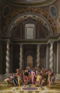 Jézus kiűzi a váltókat a templomból. 1550 után