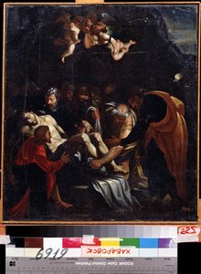 A keresztről való leszállás. A Jézus Krisztus testét körülvevő szereplők közül: Szűz Mária, Szent Mária Magdolna, Arimatheai Szent József és Szent Nikodémus. Marcelle Venusti (1512 vagy 1515-1579) festménye. H