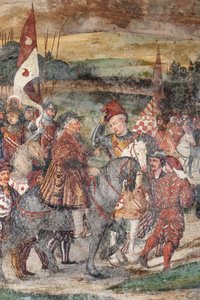 Részlet a dán I. Keresztény Bartolomeo Colleoninál, a Becsületcsarnokban tett látogatásáról