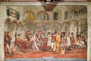 Vadászjelenet, I. Keresztény dán Bartolomeo Colleoninál tett látogatásának részlete, a Becsületcsarnok