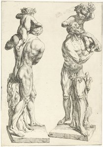 Silenus met de Jonge Bacchus alkotó: Marcellus Laroon (I)