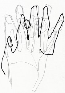 Psyco Hand, 2017 (toll és filctoll, papír) alkotó: Marco Campedelli