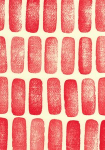 Stones_red, 2017 (gumibélyegek) alkotó: Marco Campedelli