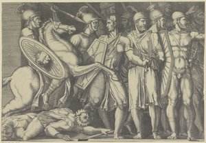 Traianus harcol a dákokkal alkotó: Marco Dente (attributed to)