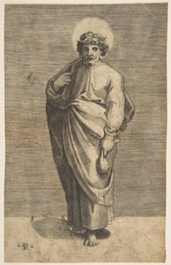 Szent Máté egy tasakot tart, kb. 1515-27. alkotó: Marco Dente