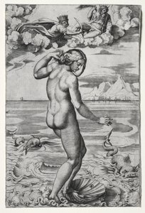 Vénusz születése c. 1516. alkotó: Marco Dente