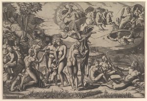 A párizsi ítélet, 1515-27. alkotó: Marco Dente