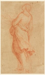 Rajz, Fiatal nő (Szent Mária Magdolna a kereszt alatt), 1550-75
