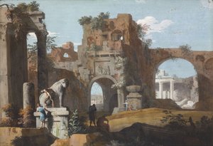 Klasszikus táj romokkal alkotó: Marco Ricci