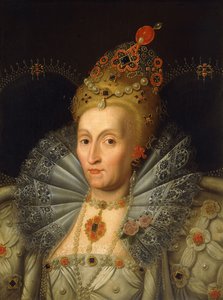 I. Erzsébet királynő portréja, mellhossza,