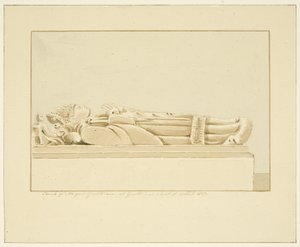 Guilliam apát képmása a bristoli katedrálisban (ceruza és akvarell papíron) alkotó: Marcus H. Homes