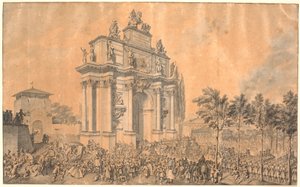 Lotharingiai Ferenc és Mária Terézia diadalíve, amikor 1739-ben beléptek Firenzébe