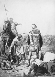 Romanus Diogenes császár elfogása Alp Arslani által 1071-ben (litográfia)