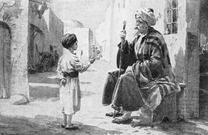 Firdausi hallja saját verseit ismételgetni neki (litho) alkotó: Margaret (after) Dovaston