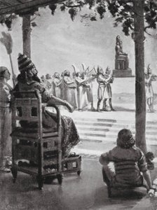 Újév napja Babilonban, Kr. e. 680 (litográfia)