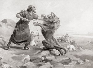 Tiglath-Pileser megöl egy oroszlánt, Hutchinson