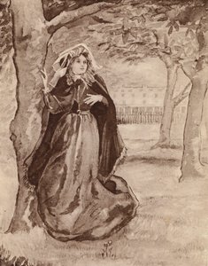 Elizabeth Barrett Browning, angol költő (litográfia) alkotó: Margaret Baillie Saunders