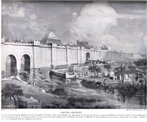 Babylon Restored, illusztráció Hutchinson "History of the Nations" című művéből (litográfia) alkotó: Margaret Dovaston