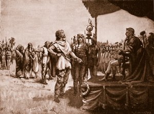 Caractacus Claudius előtt, illusztráció a "Hutchinson