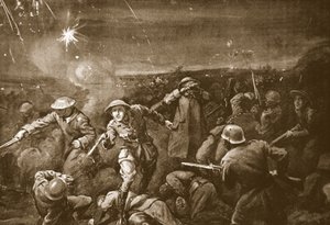 A.C.T. White ideiglenes százados ellentámadást vezet és kiűzi az ellenséget egy reduktorból (litho) alkotó: Margaret Dovaston