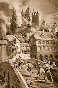 A wadenschwili vár felgyújtása alkotó: Margaret Dovaston
