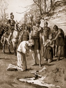 The Martyrdom of St. Alban, 303 körül, illusztráció a "Hutchinson