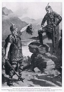Donald MacWilliam feje, amelyet II. Sándornak adtak át Kr.u. 1214-ben.