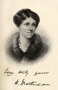 Harriet Martineau (1802-1876) illusztrációja a "Little Journeys to the Homes of Famous Women"-ből, 1827-ben megjelent alkotó: Margaret Gillies