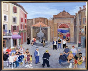 Provence-i falu (olaj, vászon) alkotó: Margaret Loxton