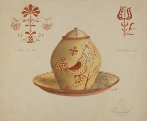 Pa. Német Fedett tégely
