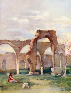 A szíriai Naámán házának helye, Damaszkusz (színes litográfia)
