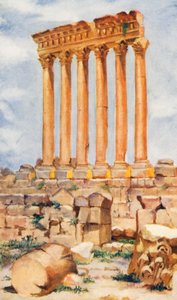 Jupiter temploma, Baalbek (színes litográfia)