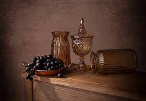 Borostyánszínű üvegszőlő alkotó: Margareth Perfoncio
