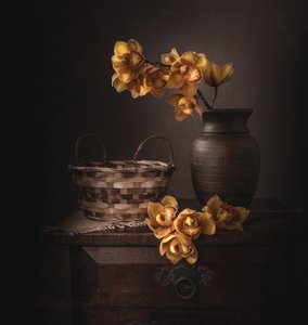 Hangulatos sárga orchideák alkotó: Margareth Perfoncio