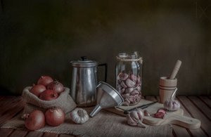 Rusztikus konyhai alapfelszerelések alkotó: Margareth Perfoncio
