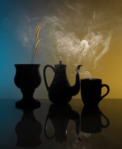 Meleg tea – csendélet alkotó: Margareth Perfoncio