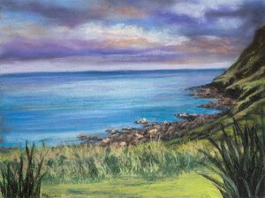 Egy strand Cornwallban (pasztell) alkotó: Margo Starkey