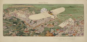 Beaumont Bleriot monoplánja Rómába érkezik, megnyerve a Párizs-Róma légiversenyt alkotó: Marguerite (fl.1909 14) Montaut