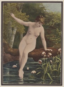 A fürdő (színes litho) alkotó: Marguerite Arosa