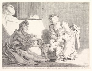 A gyermek és a bulldog, 1778. alkotó: Marguerite Gerard