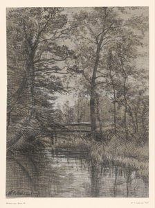 Tó az erdőben alkotó: Maria Bilders van Bosse (signed by artist)