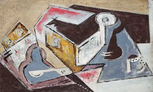 kubista összetétel; Kompozíció Cubiste, 1918 körül (olaj, vászon)
