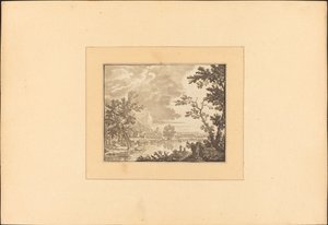 Táj a folyóval és a várossal alkotó: Maria Catharina Prestel after Jan van Huysum