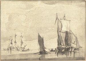 Tengeri tájkép alkotó: Maria Catharina Prestel after Willem van de Velde the Younger