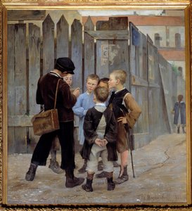 Gyermekösszeesküvés találkozó. Maria Konstantinovna Bashkirtseva (Baskirceff) festménye (1860-1884) 1884 V. 1,9x1,7 m Párizs, Muse d