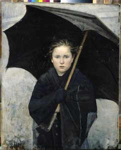 Az esernyő - Baskirceva, Maria Konstantinovna (1860-1884) - 1883 - Olaj, vászon - 93x74 - Állami Orosz Múzeum, Szentpétervár