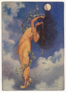 Longfellow Hiawatha című művének illusztrációja (színes litográfia)